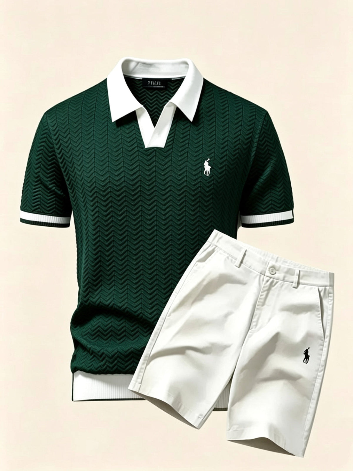 R L | Old Money Polo Shirt + Shorts Set