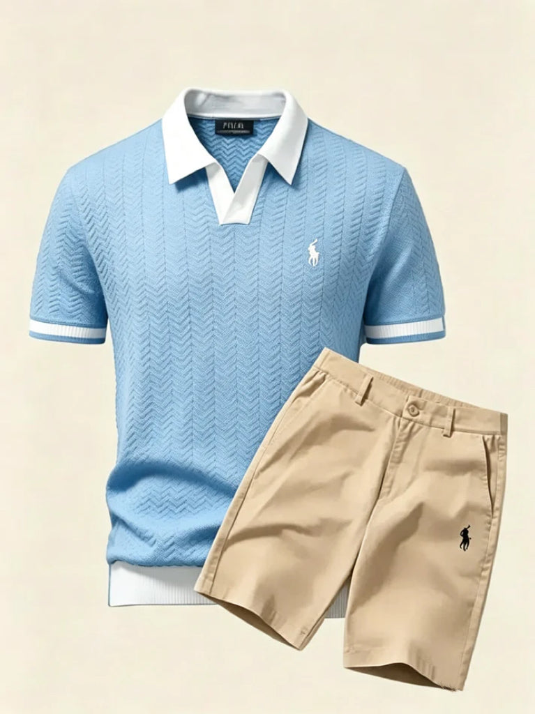 R L | Old Money Polo Shirt + Shorts Set