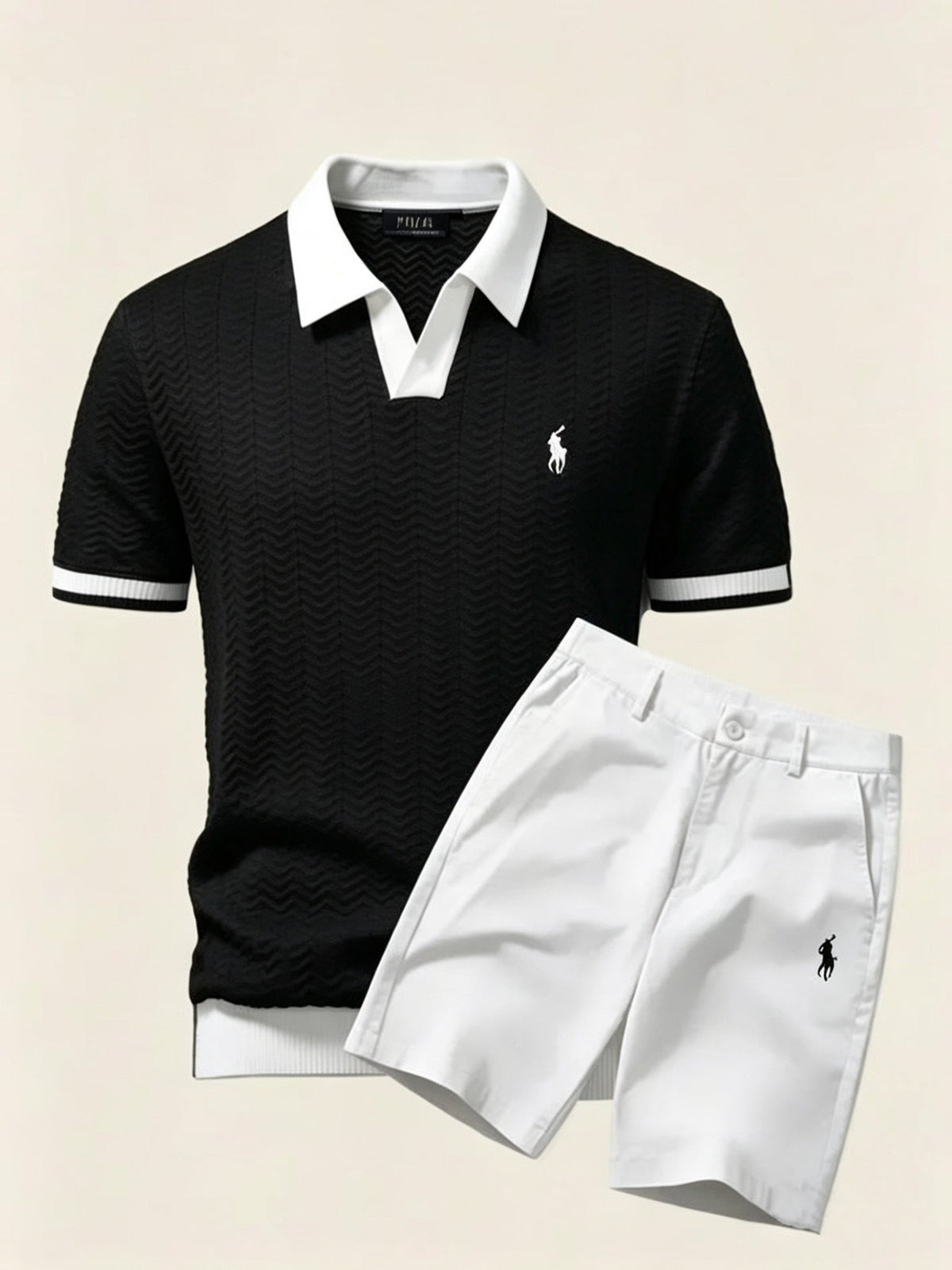 R L | Old Money Polo Shirt + Shorts Set