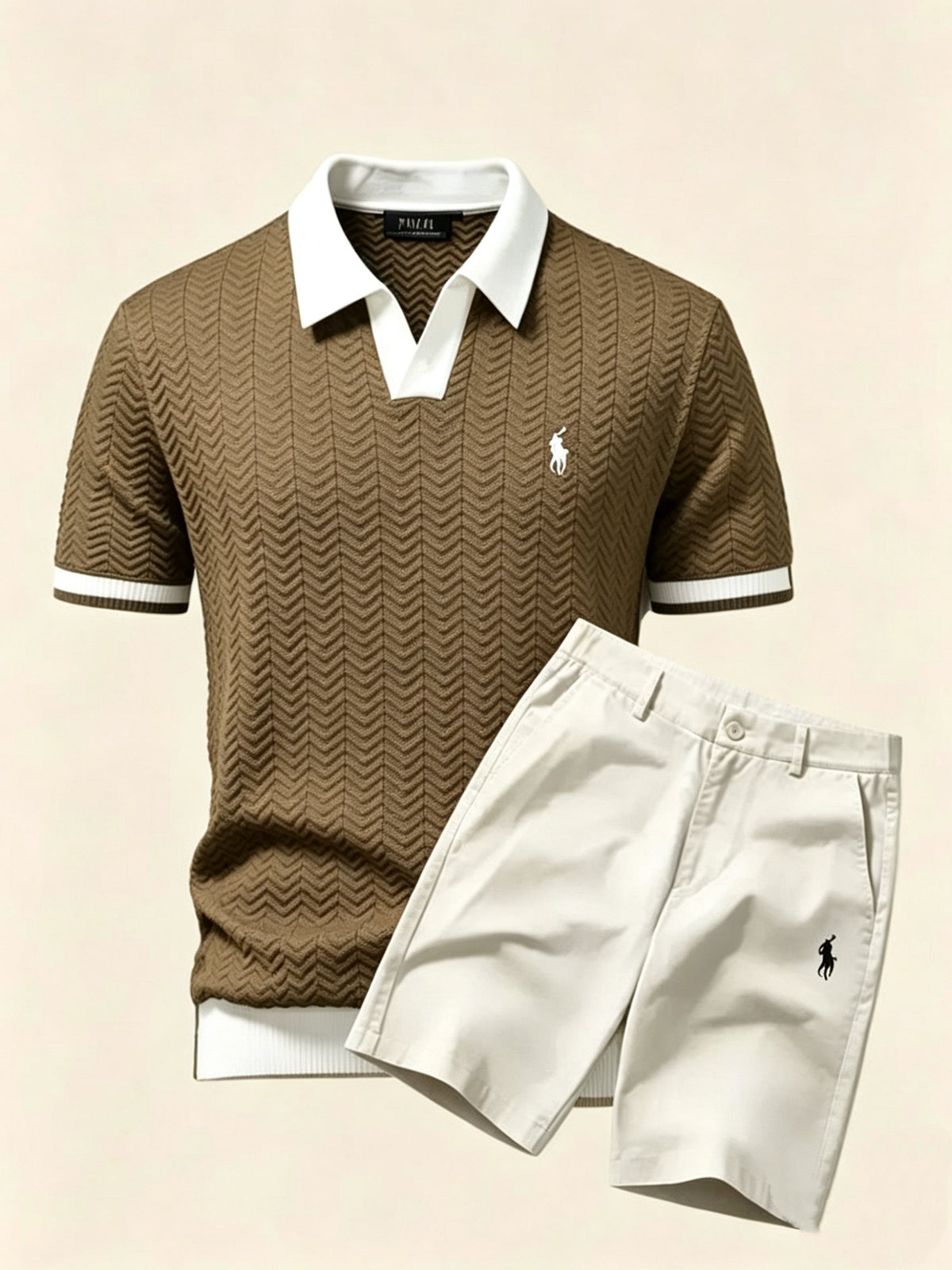 R L | Old Money Polo Shirt + Shorts Set