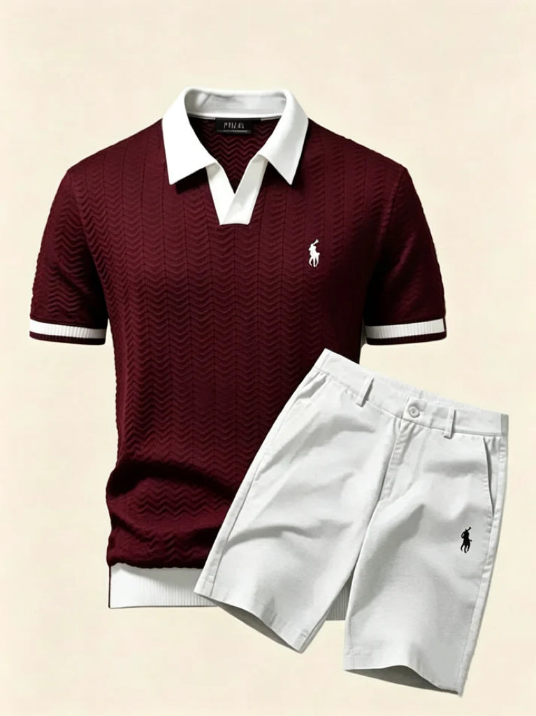 R L | Old Money Polo Shirt + Shorts Set