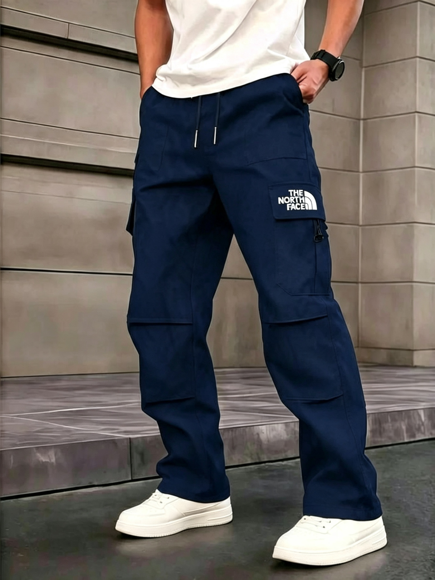 High-Street Casual Style | Men's Loose-Fit Wide Leg Cargo Pants