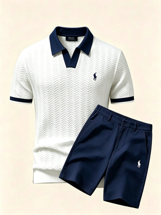 R L | Old Money Polo Shirt + Shorts Set