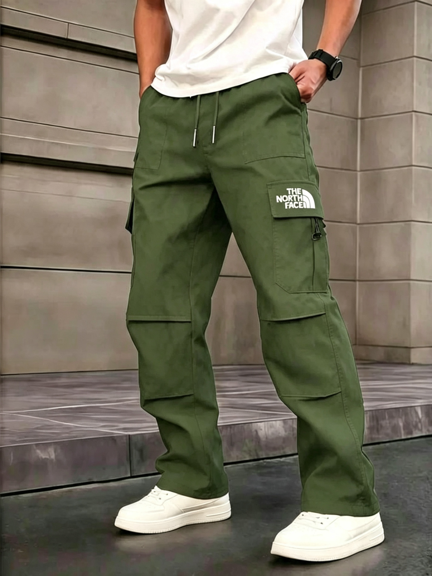 High-Street Casual Style | Men's Loose-Fit Wide Leg Cargo Pants